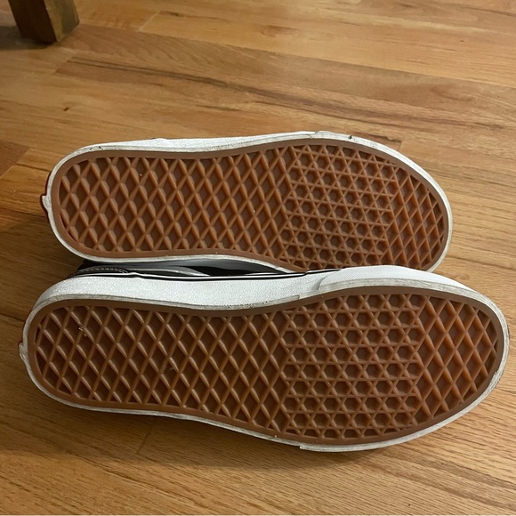 VANS Sk8-Hi Black & White Shoes - W8 - Picture 4 of 4